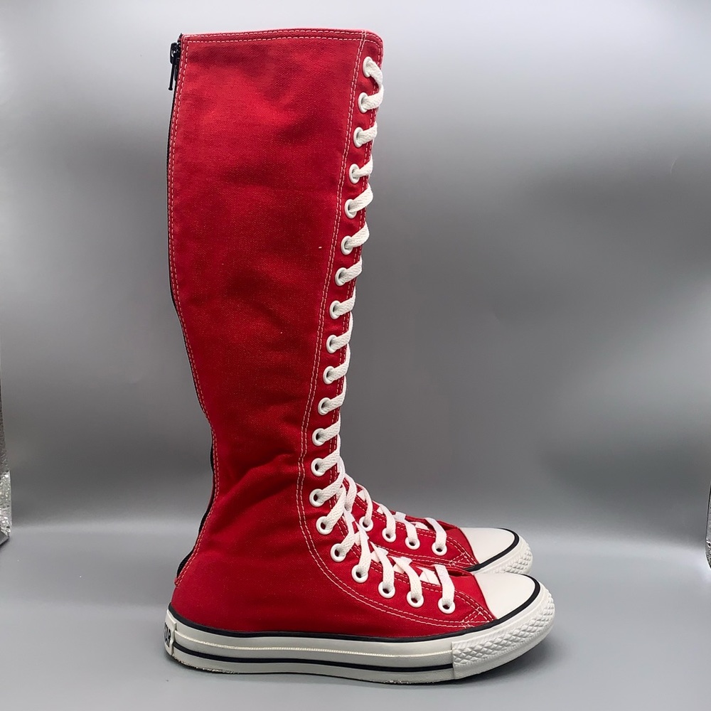 Converse Chuck Taylor Rare Knee High Sneakers Boots Zip Up/Lace Up   -  Size   7